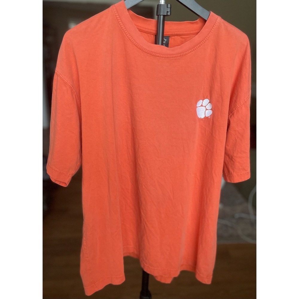 Starter Clemson Tigers Embroidered Logo T-Shirt Orange XL NCAA‎
